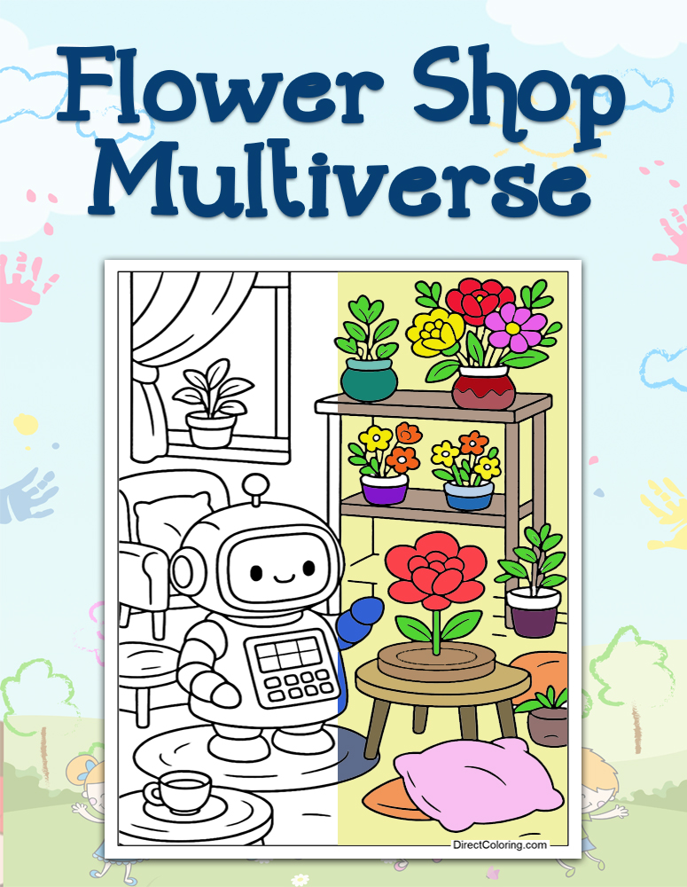 Flower Shop Multiverse Coloring Pages